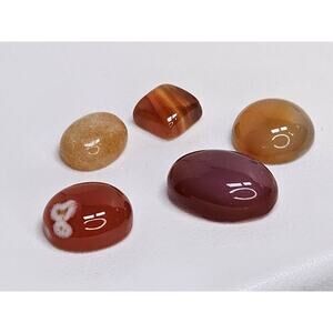 Vintage Natural Cabochon Gems / Gemstone Lot (5)